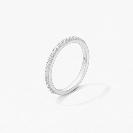 Behati Say It Your Way Matching Band, 18K White Gold, large