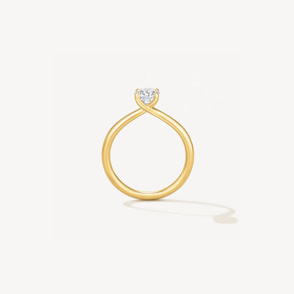 VELA Solitaire Ring, 18K Yellow Gold, large
