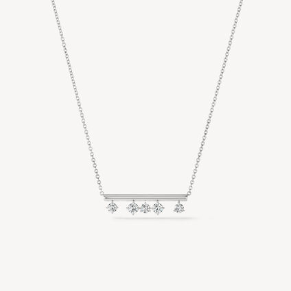 BARRE Floating Diamond Pendant Necklace, 18K White Gold, large