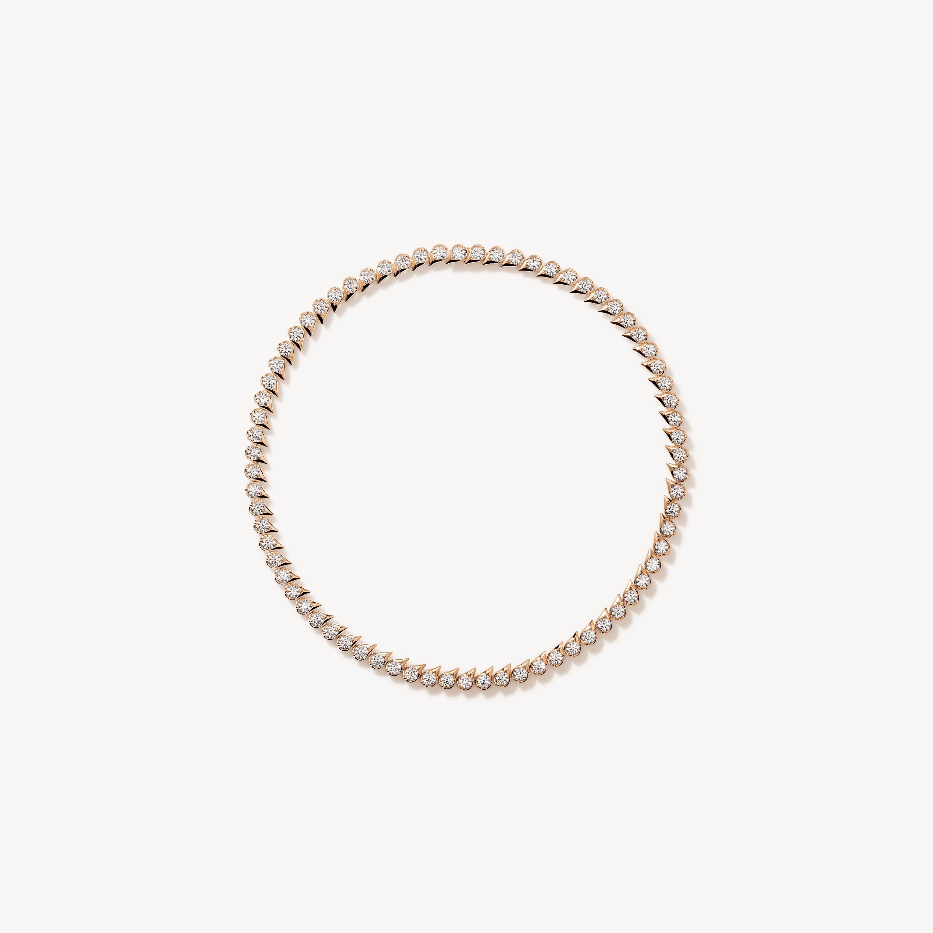 LU Droplet Uniform Necklace, 18K Rose Gold, large