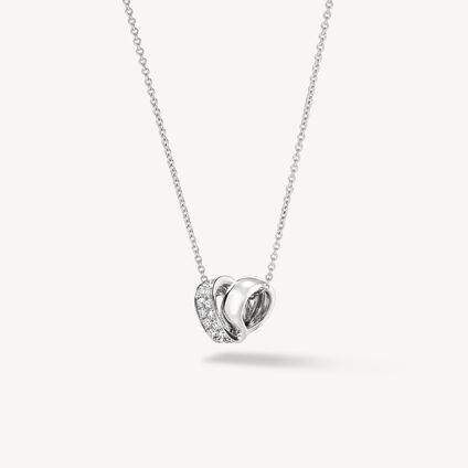 INSIDE/OUT Multi-Wear Rondel Diamond Pendant Necklace, 18K White Gold, large