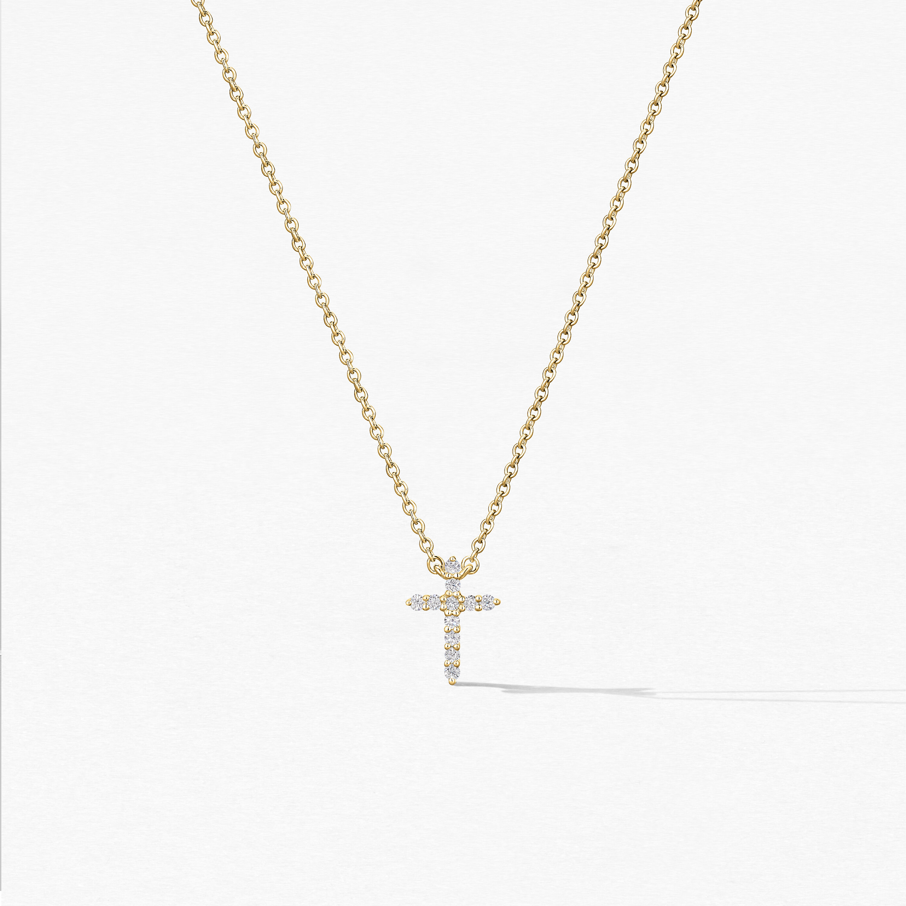 Signature Cross Pendant - Small, 18K Yellow Gold, large