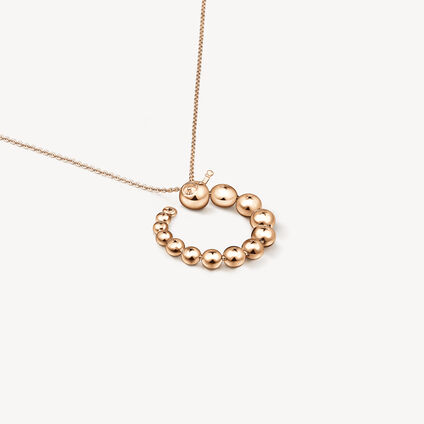 DREAM Circle Convertible Pendant Necklace, 18K Rose Gold, large
