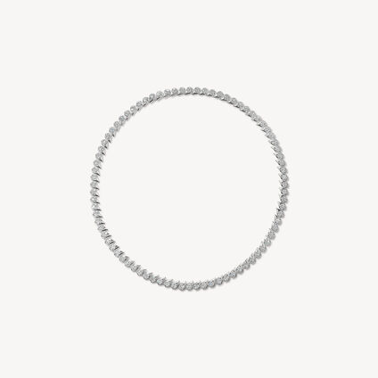 LU Droplet Uniform Necklace, 18K White Gold, large