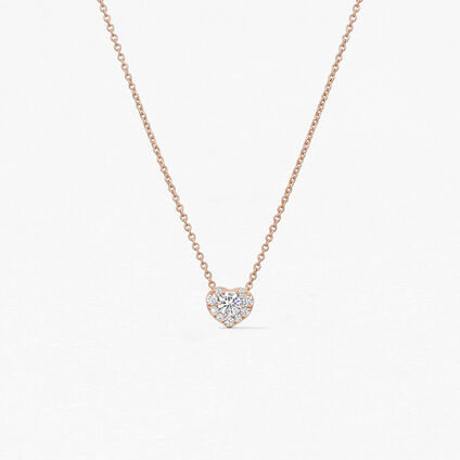 Fulfillment Heart Pendant, 18K Rose Gold, large