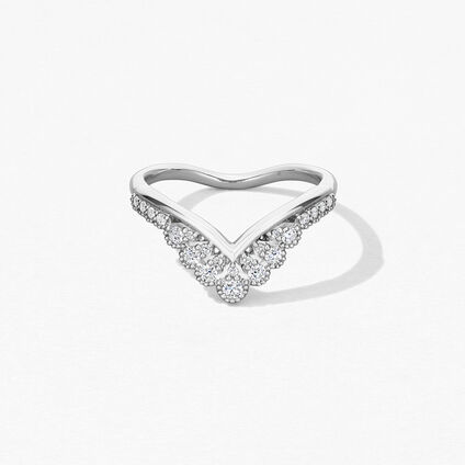 Behati Silhouette Power Band, 18K White Gold, large
