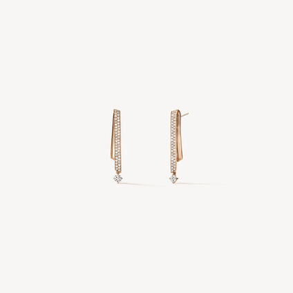 INSIDE/OUT Diamond Stiletto Flip Petite Earrings, 18K Rose Gold, large