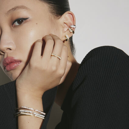 INSIDE/OUT Diamond Flexi Bangle, 18K Yellow Gold INSIDE/OUT Diamond Flexi Bangle, 18K Yellow Gold, large
