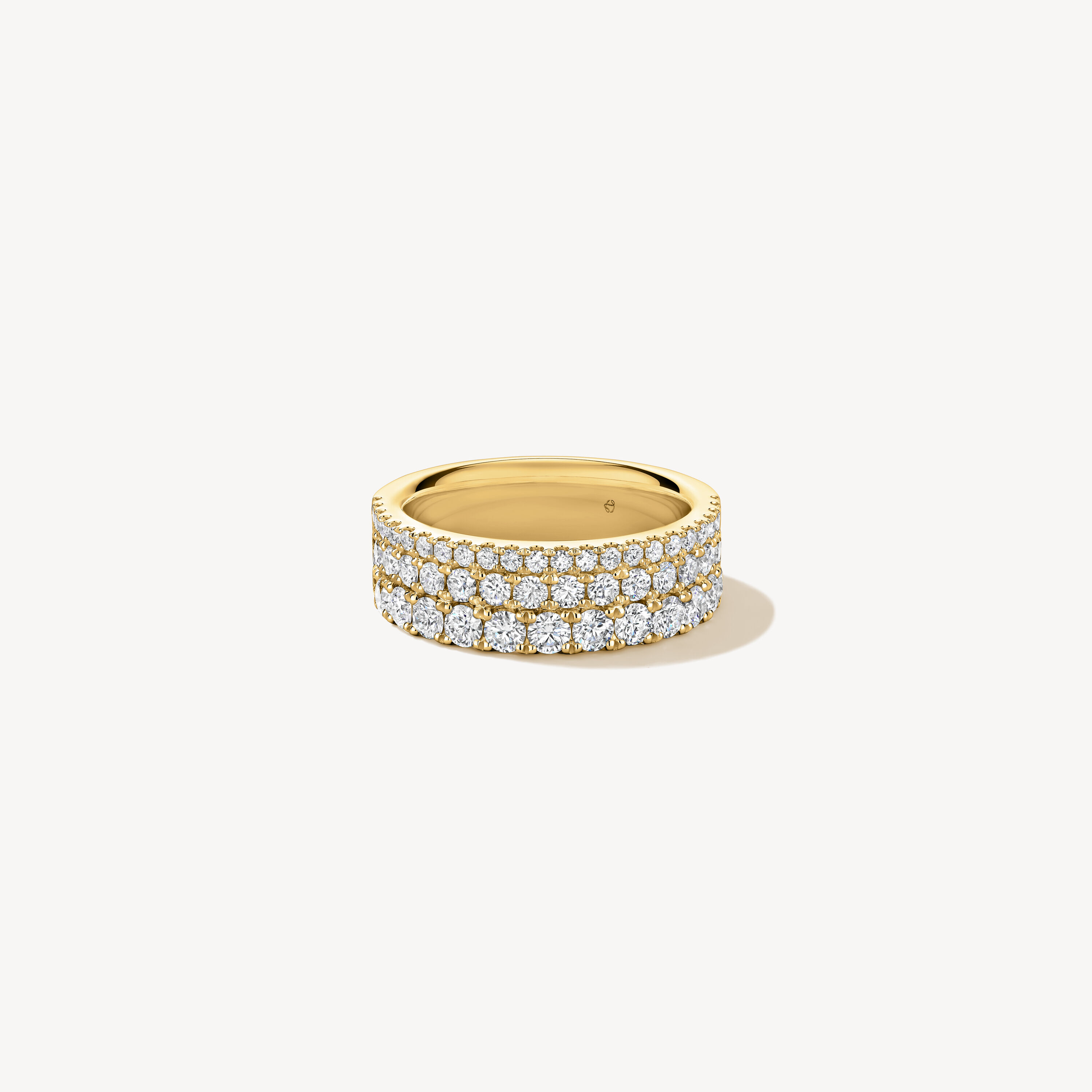 Grace Triple Row Ring, 18K Yellow Gold, large