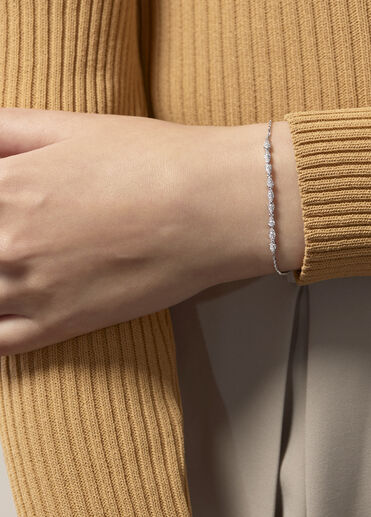 Aerial Dewdrop Bracelet, 18K White Gold Aerial Dewdrop Bracelet, 18K White Gold, large