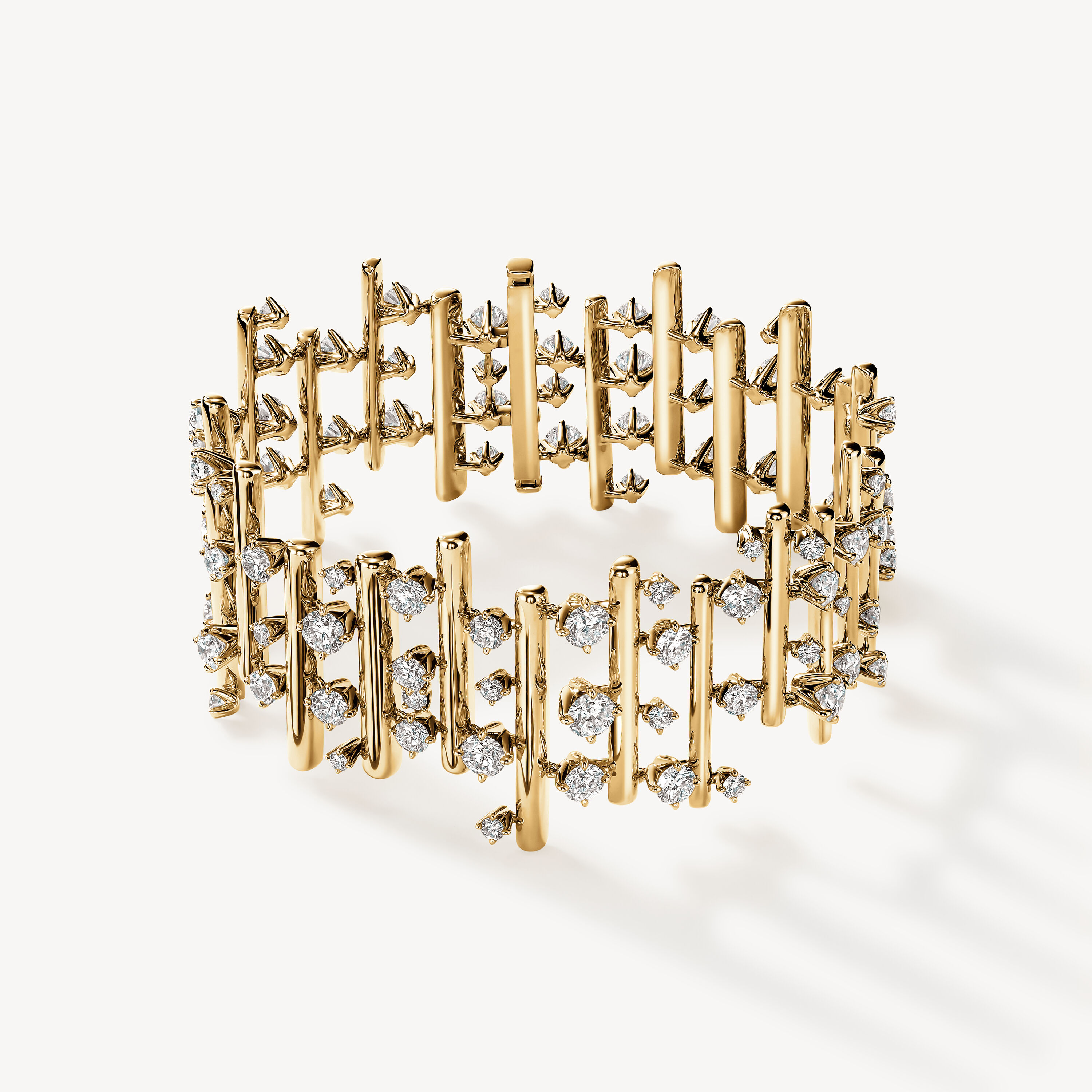 Barre Multi-Row Large Bracelet, 18K Yellow Gold, large