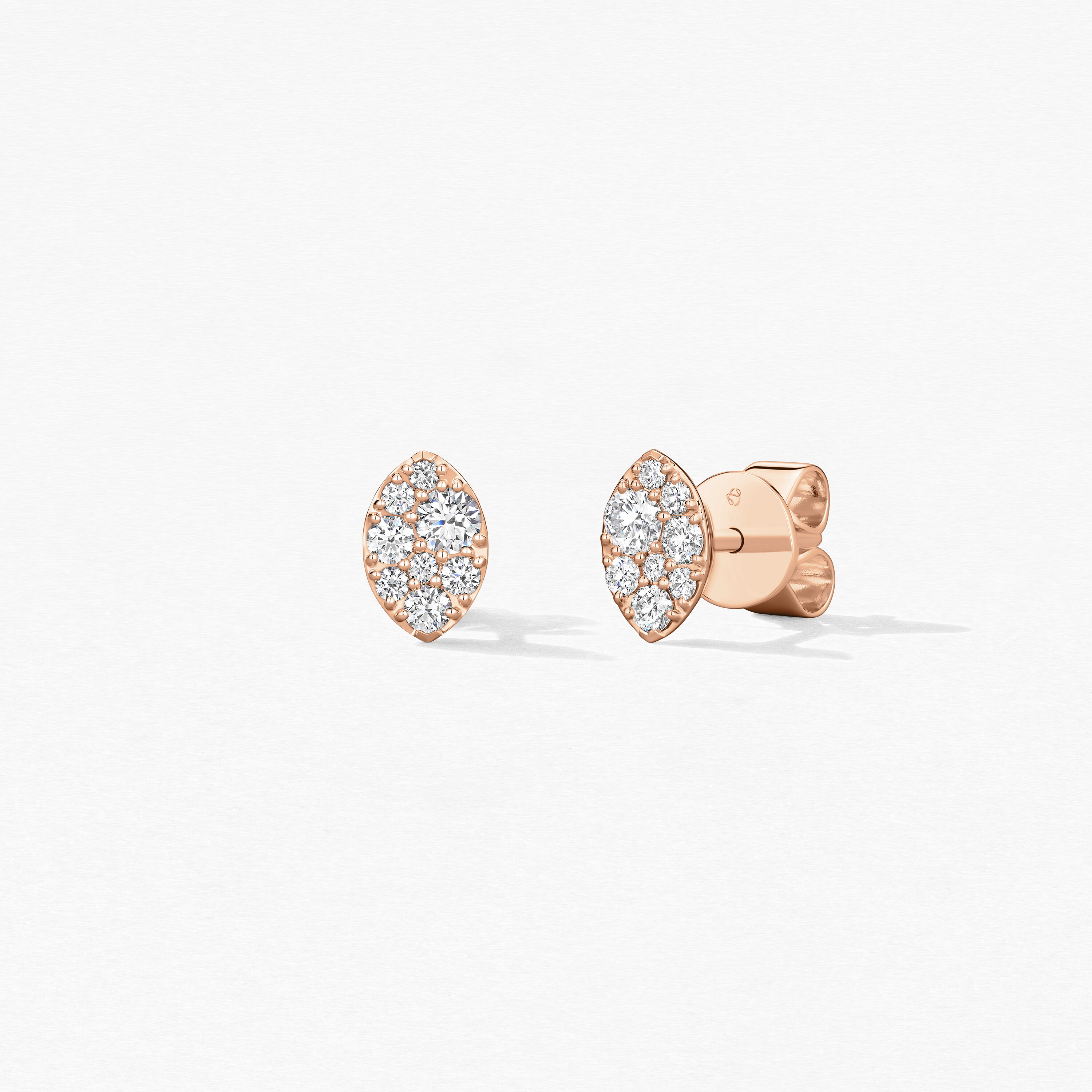 Tessa Navette Earrings, 18K Rose Gold, large