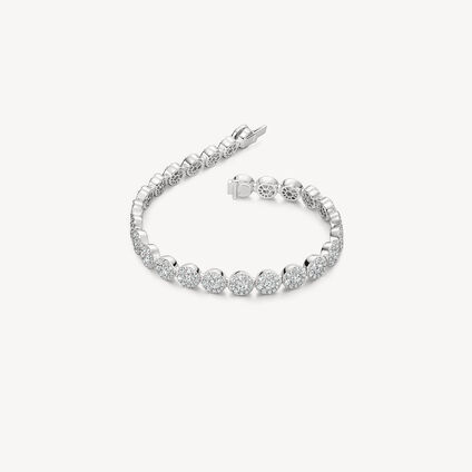 Tessa Line Bracelet, 18K White Gold, large