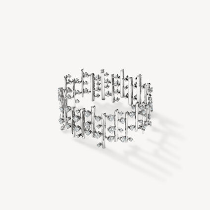 BARRE Multi-Row Large Bracelet, 18K White Gold, large