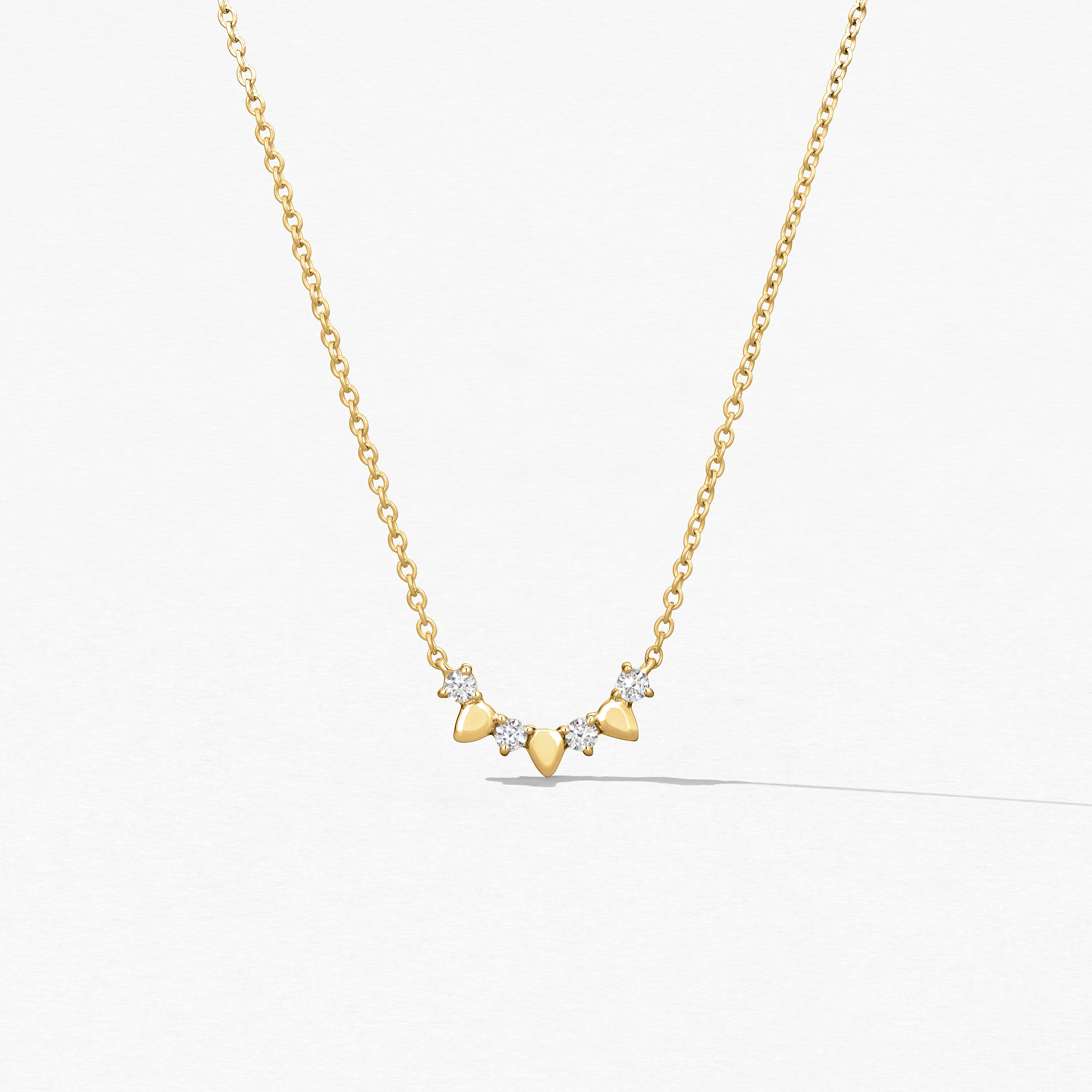 Aerial Solar Eclipse Pendant, 18K Yellow Gold, large