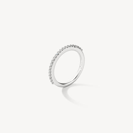 Camilla Diamond Band, 18K White Gold, large