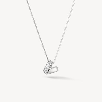 INSIDE/OUT Multi-Wear Rondel Diamond Pendant Necklace, 18K White Gold, large