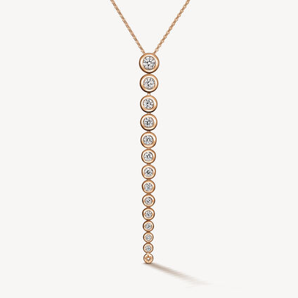 DREAM Circle Convertible Pendant Necklace, 18K Rose Gold, large