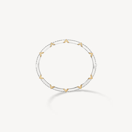 Copley Eternity Pav&eacute; Diamond Bangle, 18K White gold and Yellow gold, large