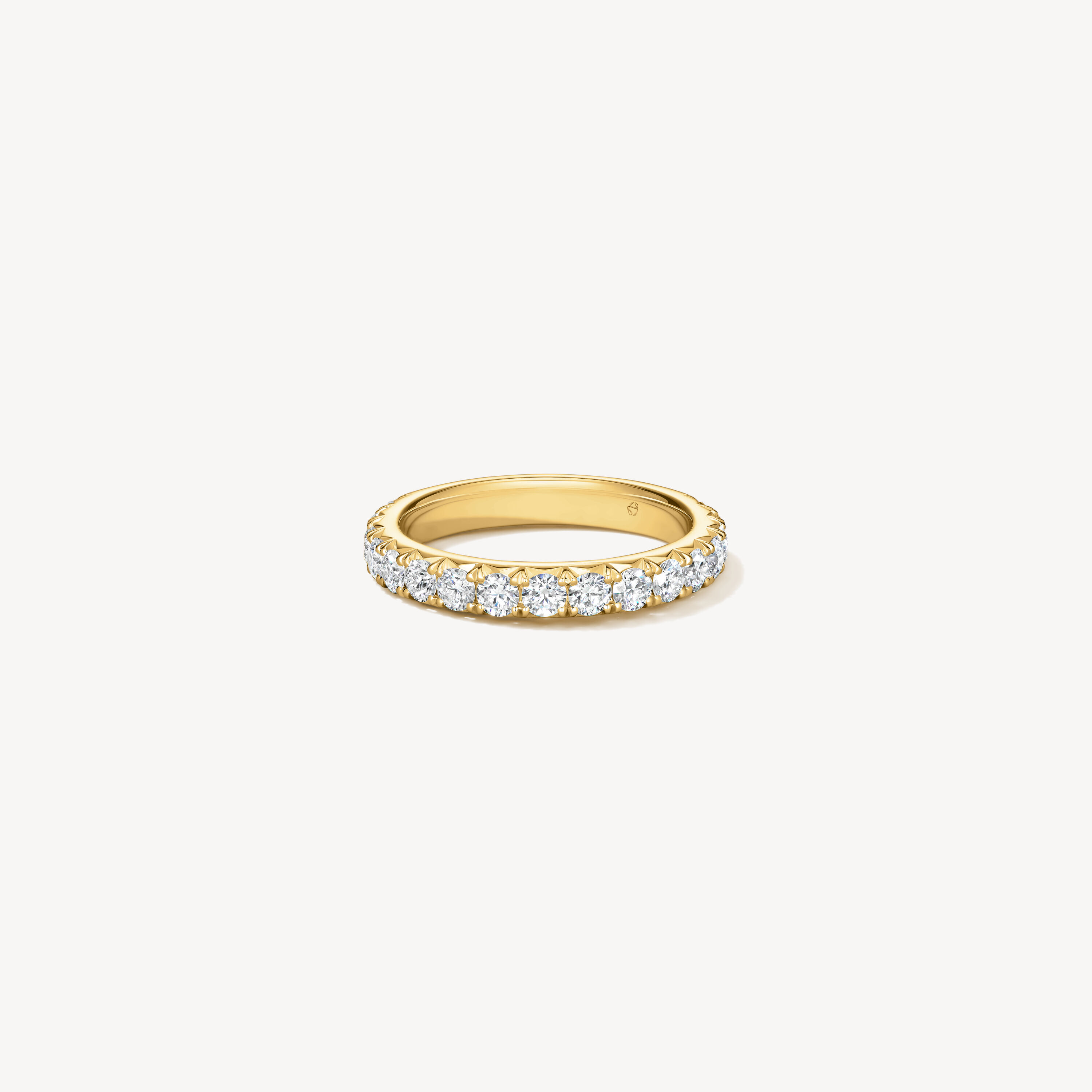 VELA French Cut Pav&eacute; Band, 18K Yellow Gold, large