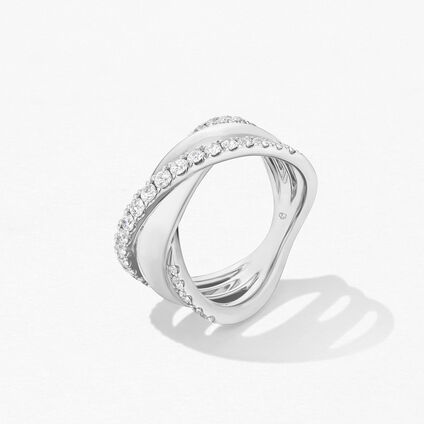 Grace XX Ring, 18K White Gold, large
