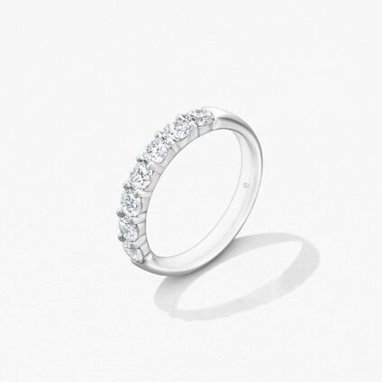 Signature 7-Stone Band, 18K White Gold, large