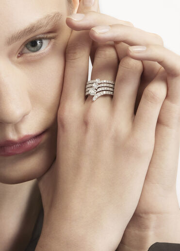 VELA French Cut Pavé Diamond Cocktail Ring, 18K White Gold VELA French Cut Pavé Diamond Cocktail Ring, 18K White Gold, large