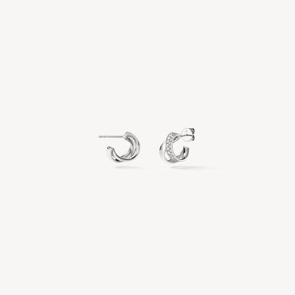 INSIDE/OUT Diamond Flip Earrings, 18K White Gold, large