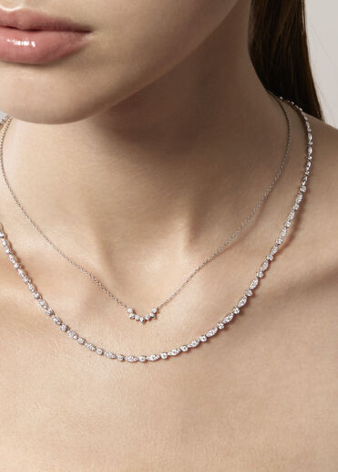 Aerial Solar Eclipse Pendant, 18K White Gold Aerial Solar Eclipse Pendant, 18K White Gold, large