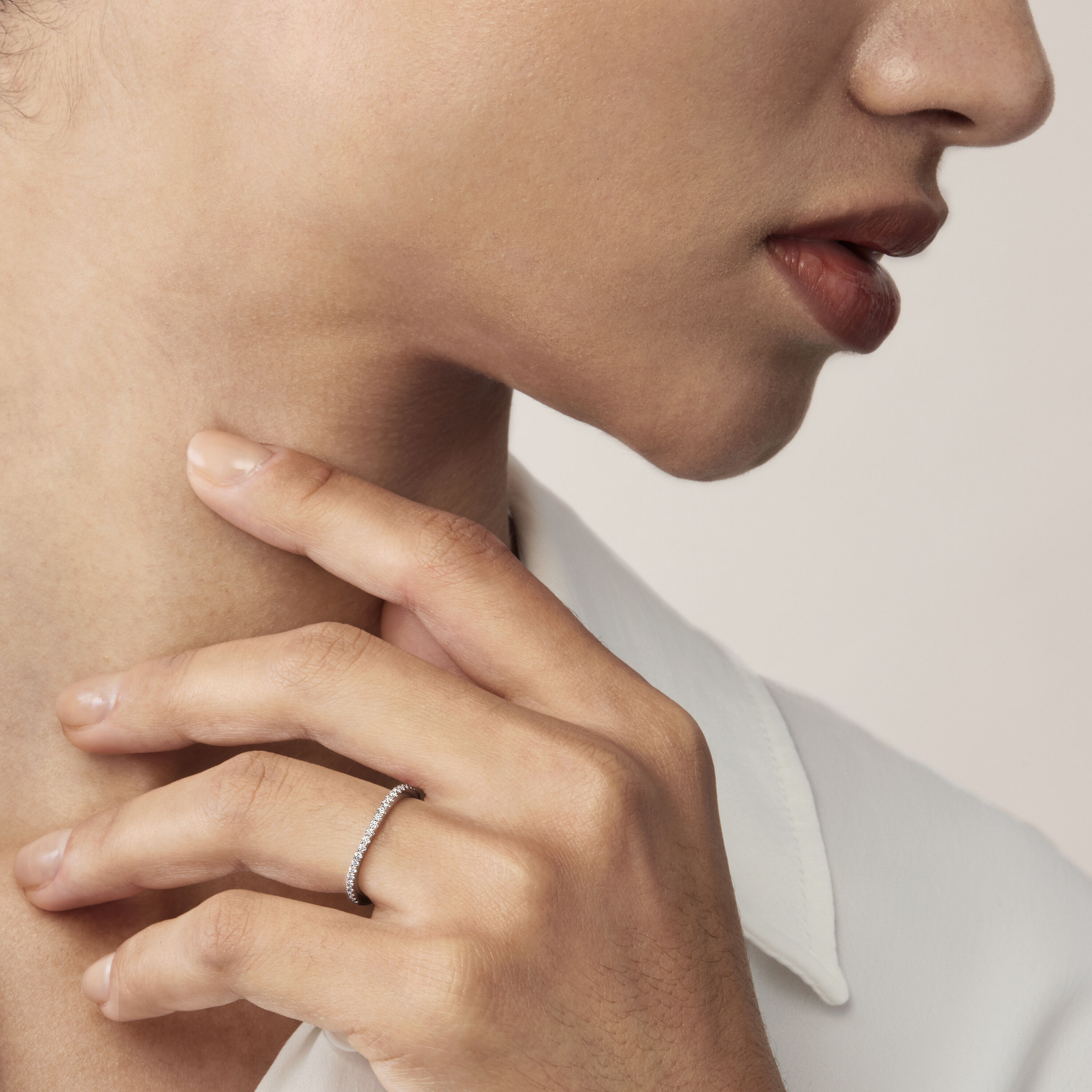 Transcend Premier Curved Diamond Band, 18K Yellow Gold, large