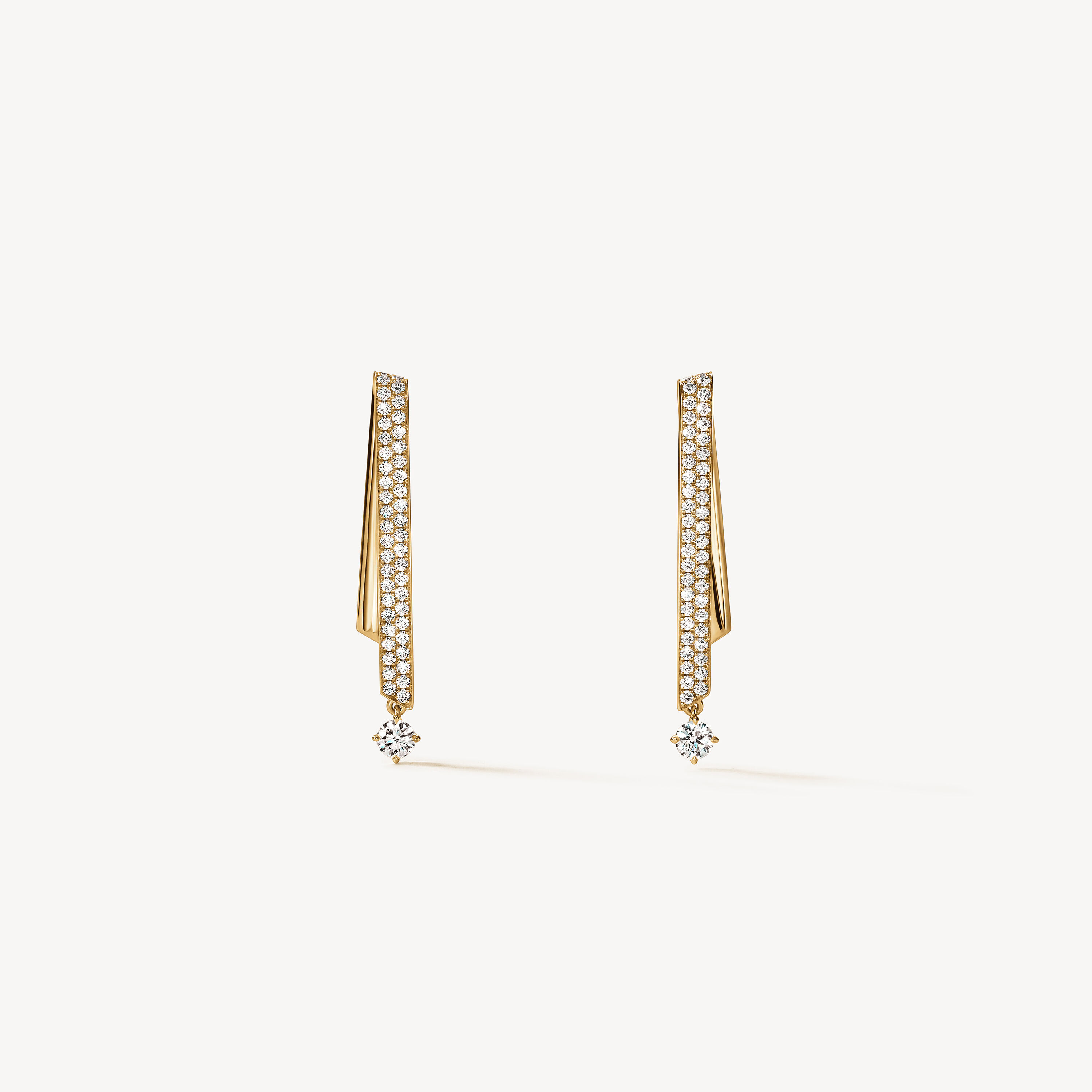INSIDE/OUT Diamond Stiletto Flip Petite Earrings, 18K Yellow Gold, large