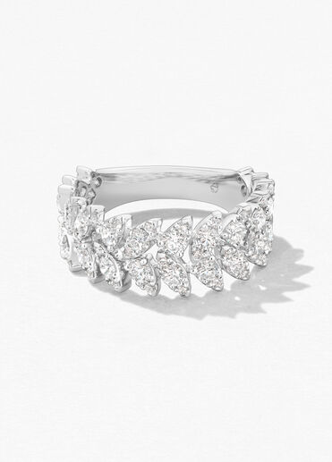 AERIAL Double Dewdrop Ring, 18K White Gold AERIAL Double Dewdrop Ring, 18K White Gold, large