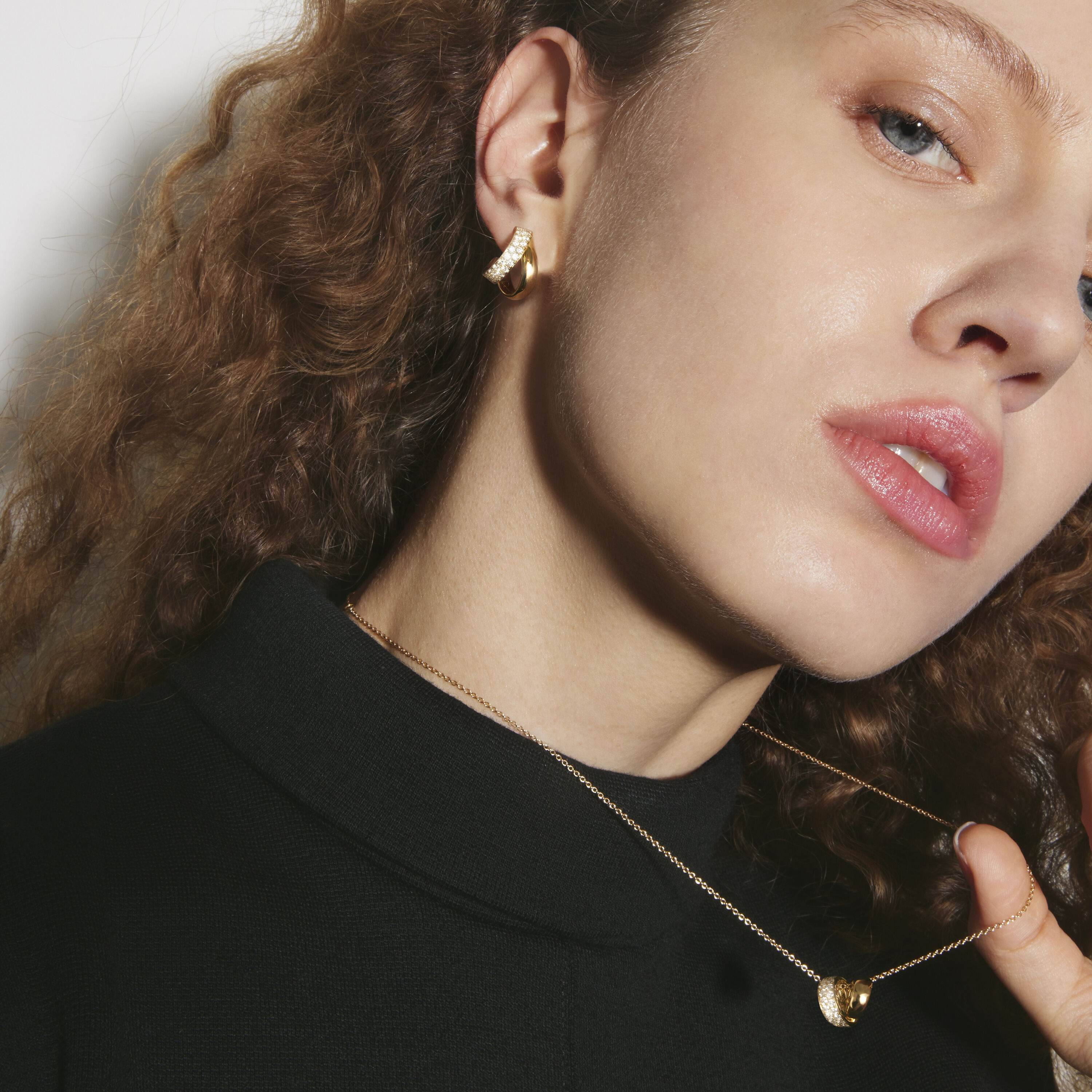 INSIDE/OUT Multi-Wear Rondel Diamond Pendant Necklace, 18K Rose Gold, large