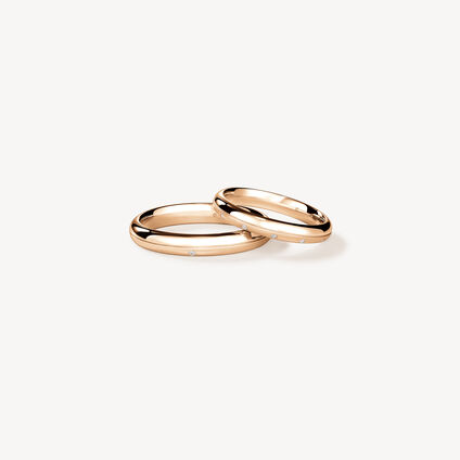LOVE Satin Finish Band, 18K Rose Gold, large