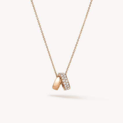 INSIDE/OUT Multi-Wear Rondel Diamond Pendant Necklace, 18K Rose Gold, large
