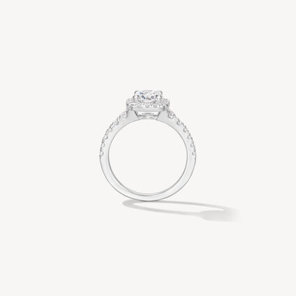 Transcend Premier Custom Halo Engagement Ring, Platinum, large