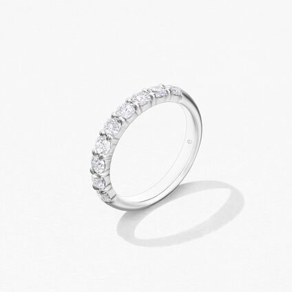 Signature 9-Stone Band, 18K White Gold, large