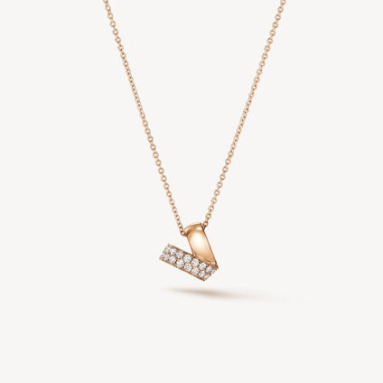 INSIDE/OUT Multi-Wear Rondel Diamond Pendant Necklace, 18K Rose Gold, large