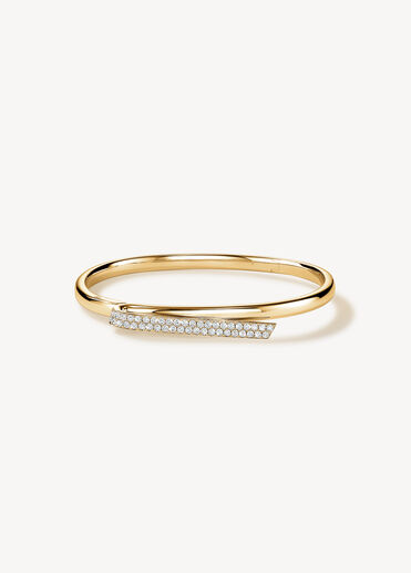 INSIDE/OUT Diamond Flip Bangle, 18K Yellow Gold INSIDE/OUT Diamond Flip Bangle, 18K Yellow Gold, large