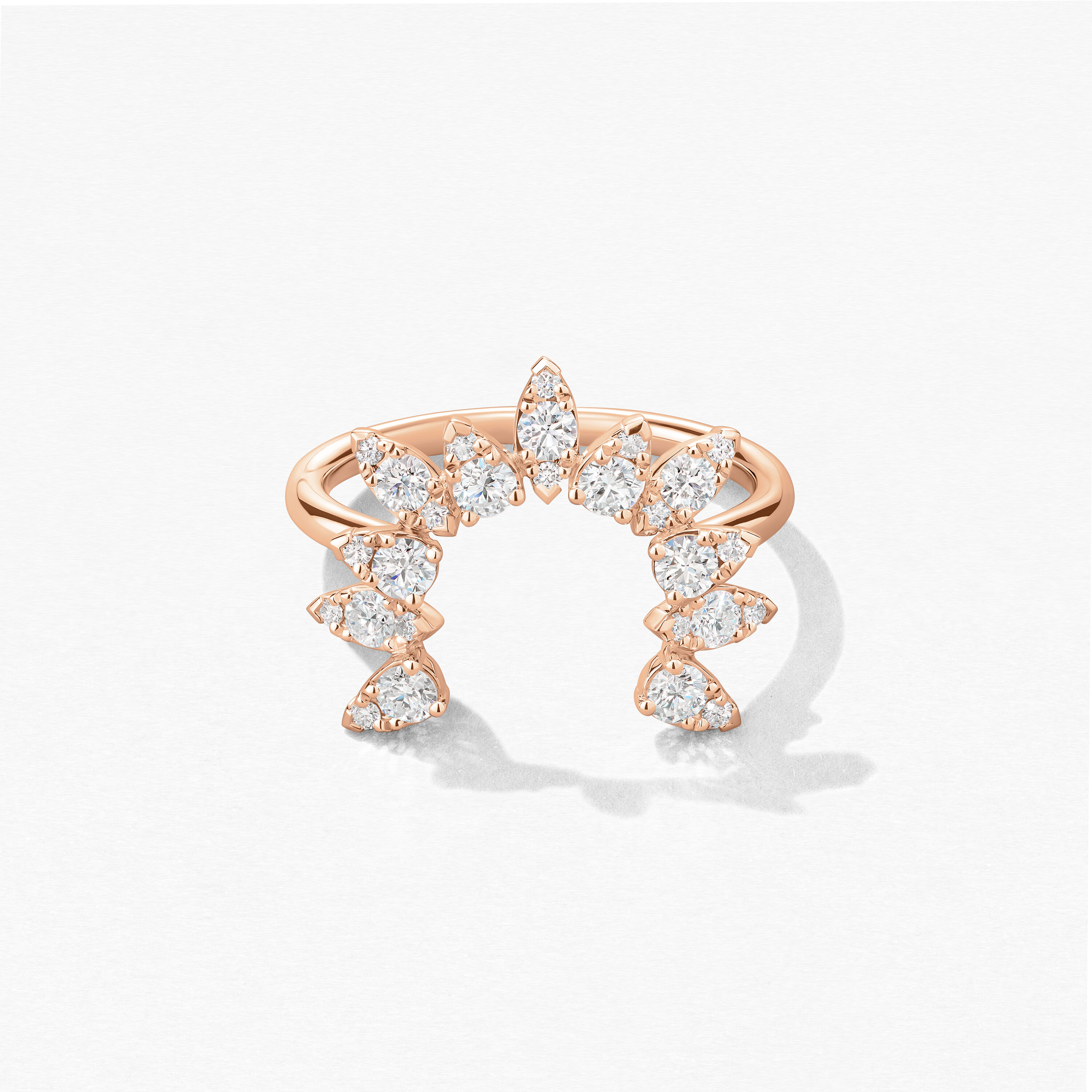 AERIAL Sunburst Ring, 18K Rose Gold, large