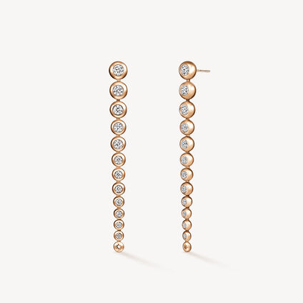 DREAM Circle Convertible Earrings, 18K Rose Gold, large
