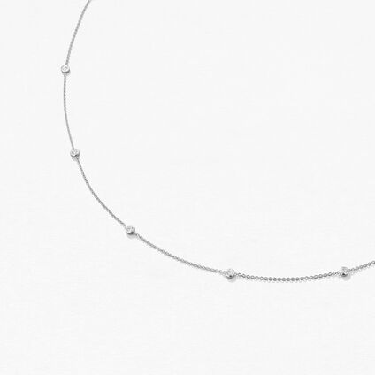 Signature Bezels By The Yard 11 Stone, 18K White Gold, large