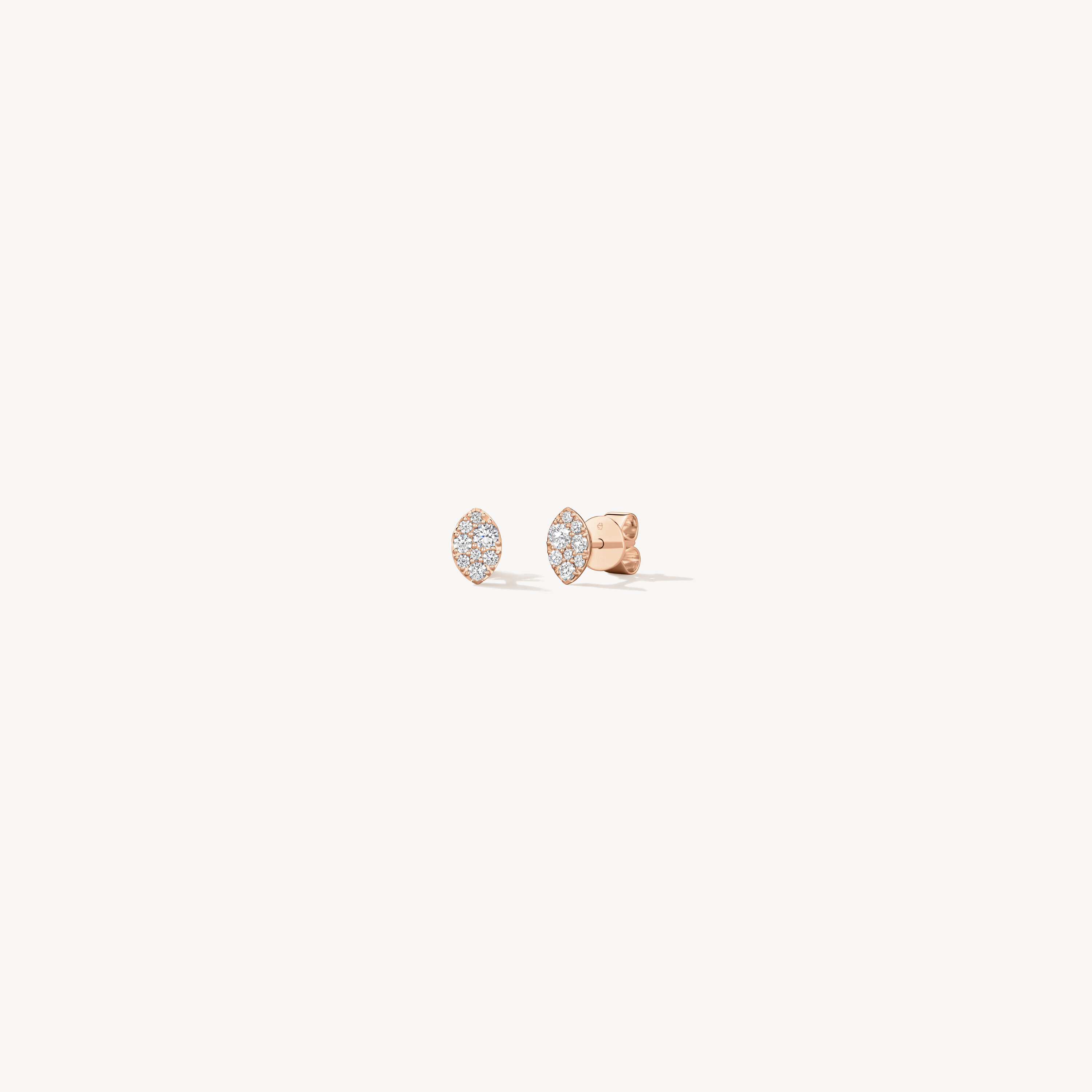 Tessa Diamond Navette Earrings, 18K Rose Gold, large