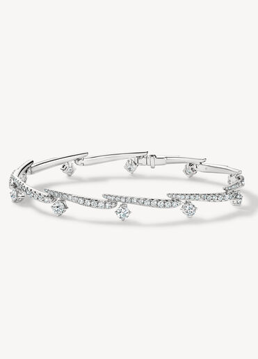 VELA Crossover Pavé Diamond Bracelet, 18K White Gold VELA Crossover Pavé Diamond Bracelet, 18K White Gold, large