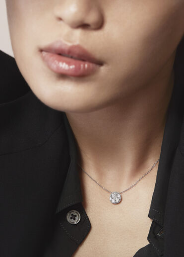 Tessa Diamond Circle Pendant, 18K White Gold Tessa Diamond Circle Pendant, 18K White Gold, large