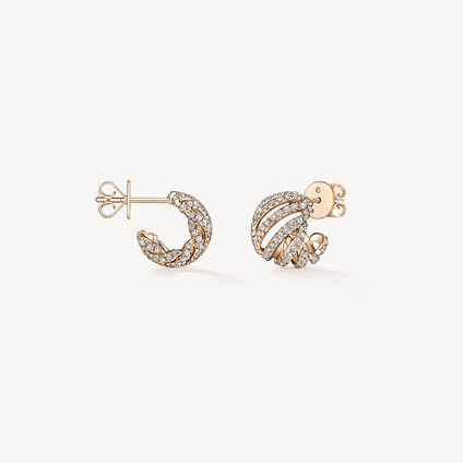 VELA Ethereal Huggies, 18K Rose Gold, large