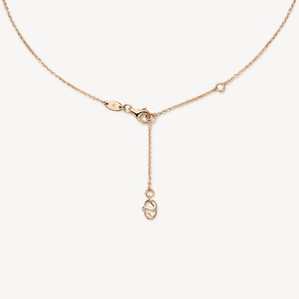 VELA French Cut Pav&eacute; Diamond Pendant Necklace, 18K Rose Gold, large