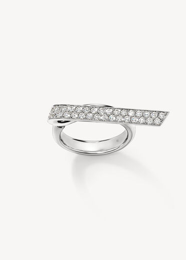 INSIDE/OUT Elongated Diamond Flip Ring, 18K White Gold INSIDE/OUT Elongated Diamond Flip Ring, 18K White Gold, large