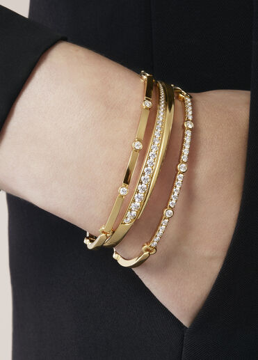 Copley Multi Stone Bangle, 18K White Gold Copley Multi Stone Bangle, 18K White Gold, large