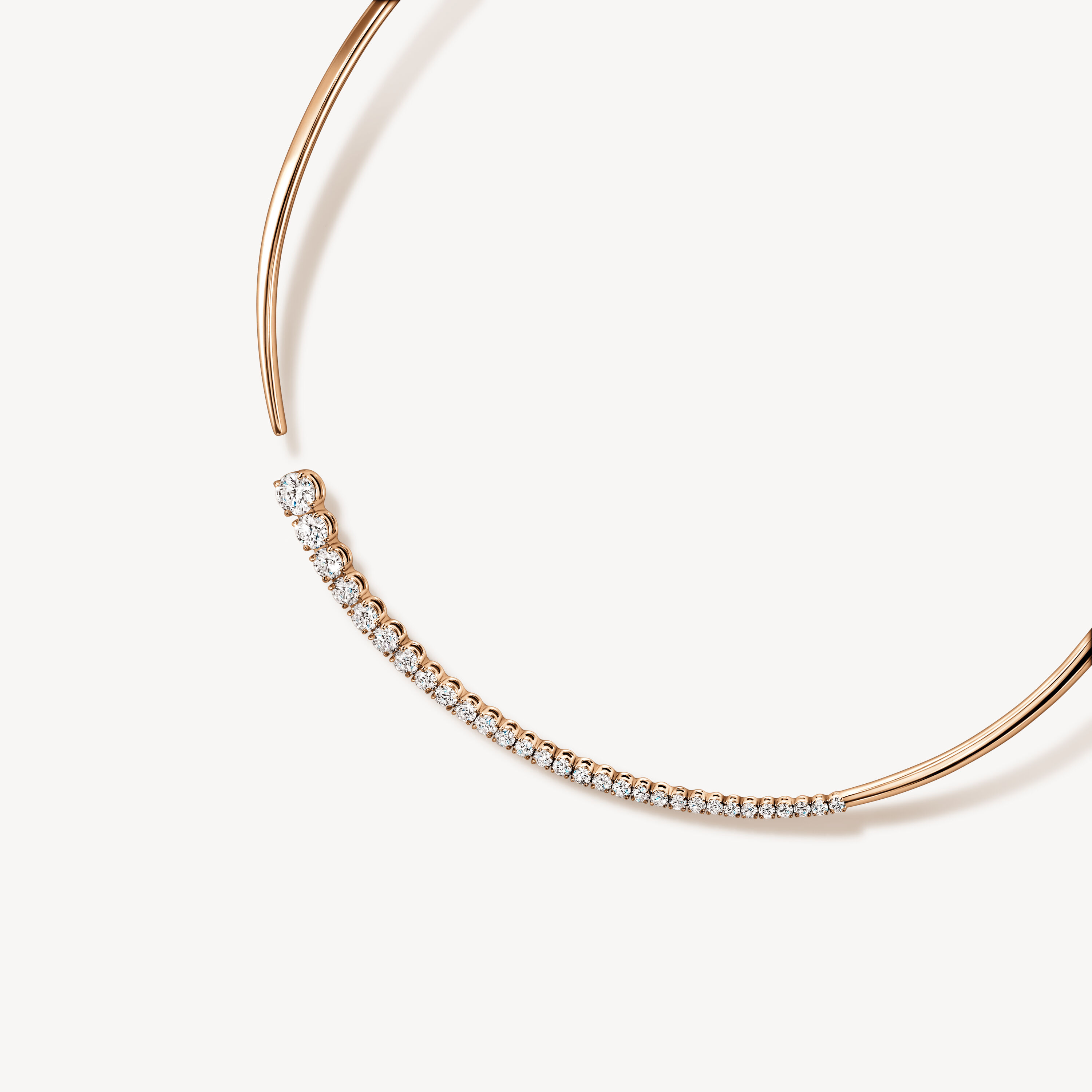 Icicle Diamond Choker, 18K Rose Gold, large